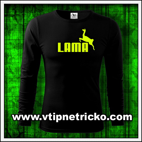 Humorné tričko s vtipnou neonovou potlačou Lama ako jedinečný darček k narodeninám